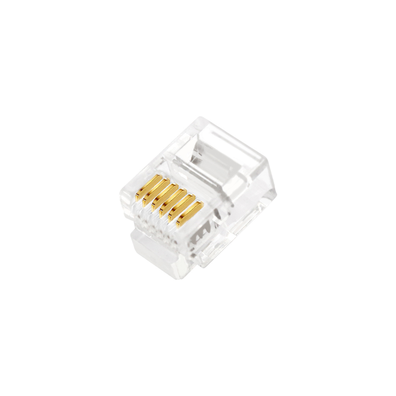 Suojaamaton CAT3 6P6C RJ12 -modulaarinen pistoke