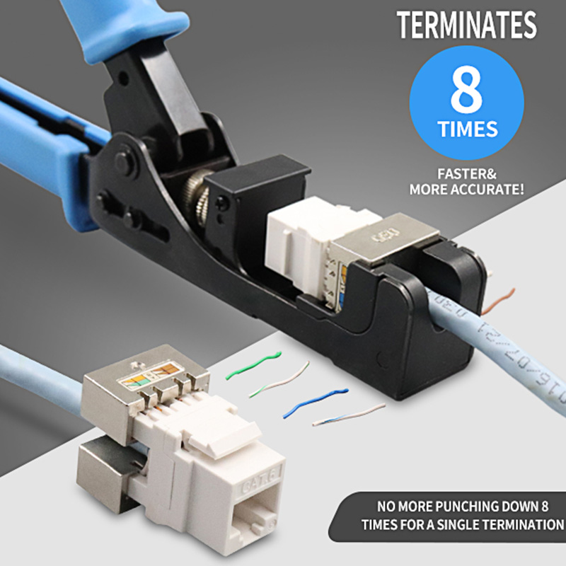 RJ45 Keystone Jack Punch Down Speed ​​Päätetyökalu 180 asteen PX-T-DS