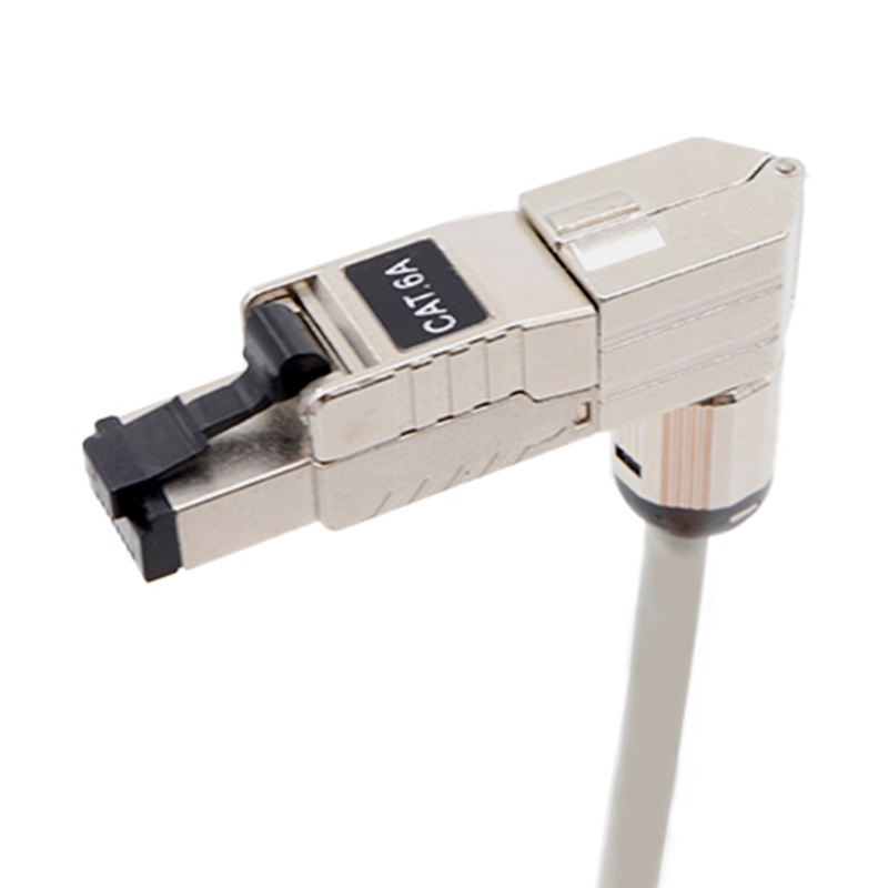 CAT6A STP 90-asteinen työkaluton verkkomoduuli